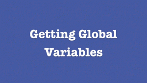 getting global variables