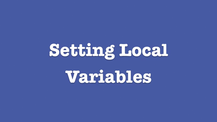 setting local variables