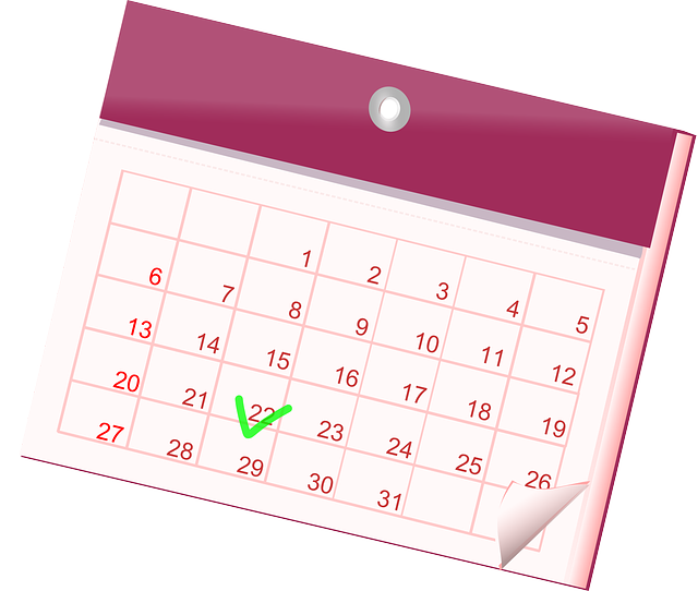 monthly calendar