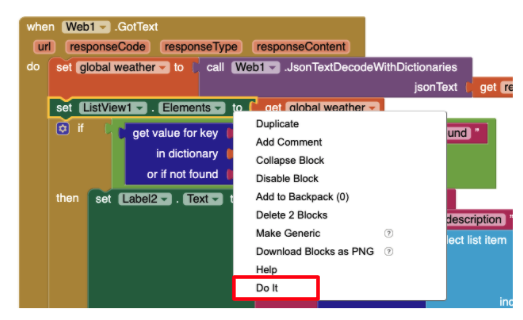 updating a listview with do it