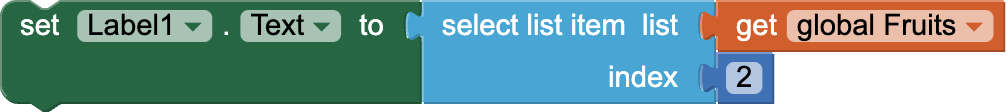 selecting from a list