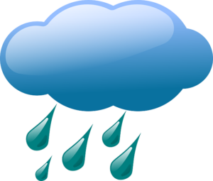 clouds with raindrops