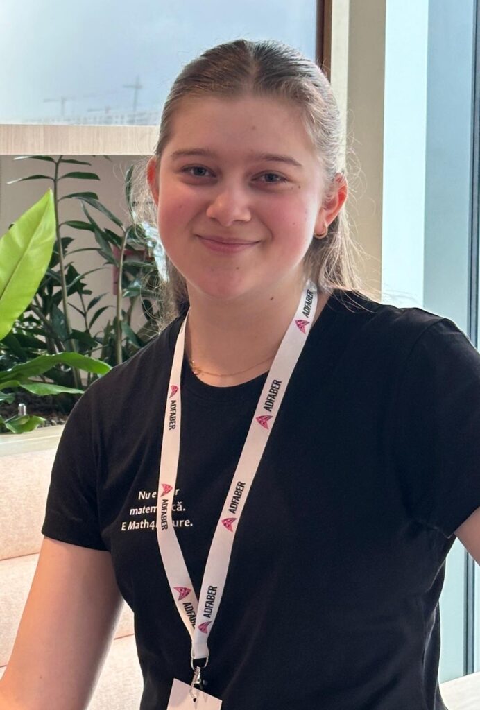 <strong>Alexia A.</strong></br>Romania</strong>I’m Alexia, a 13 year-old world enthusiast, loving to make that ‘aha’ connections when everything just clicks. When I’m not diving into the Technovation community, you’ll find me on the tennis court, jotting down story ideas, being in my chemistry lab coat or planning my next adventure. 