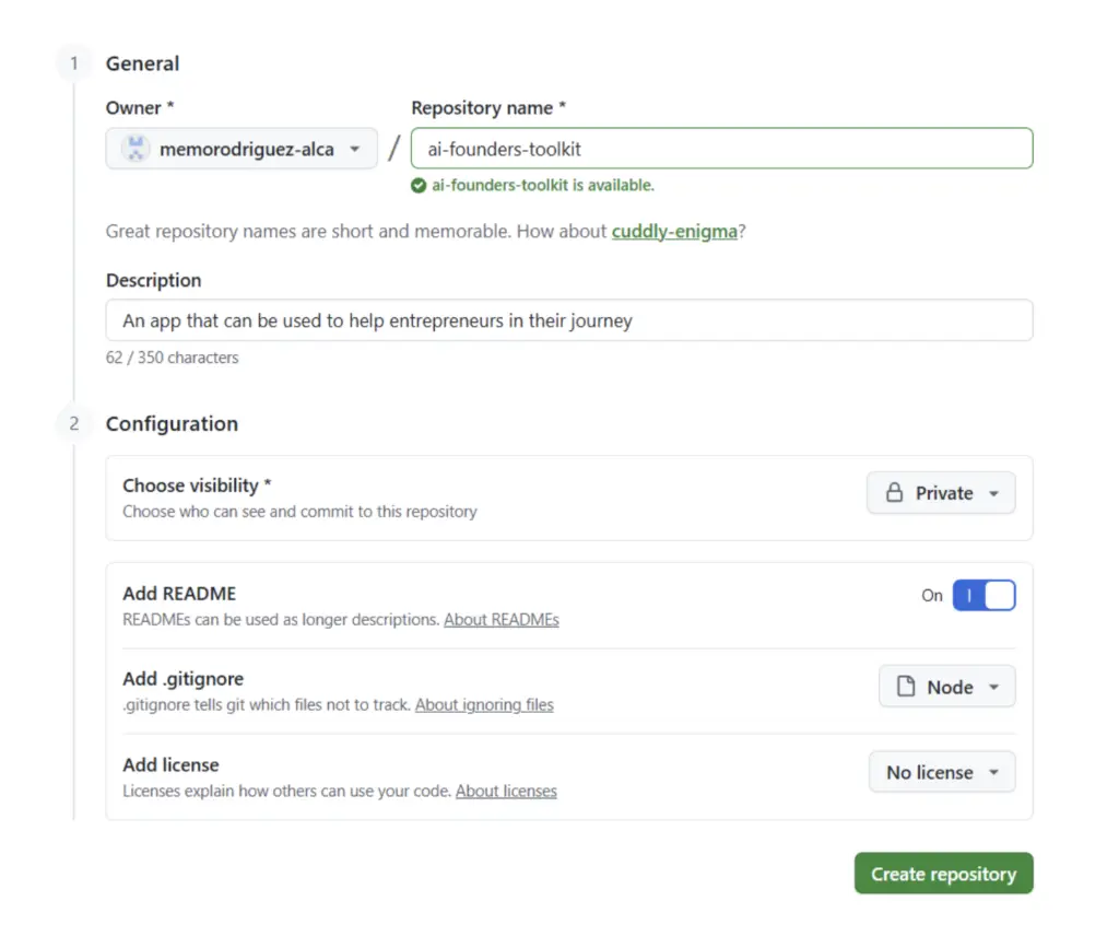 create repo screenshot for github