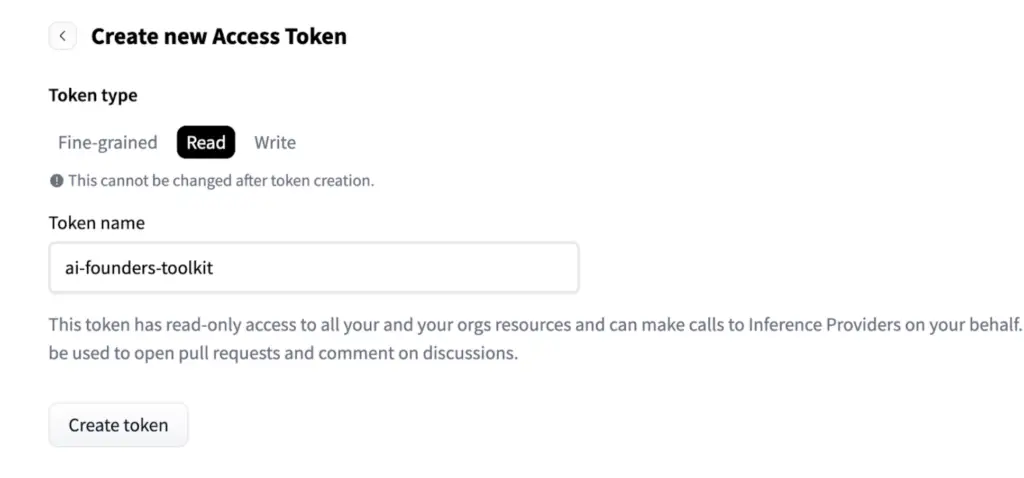 hugging face access token