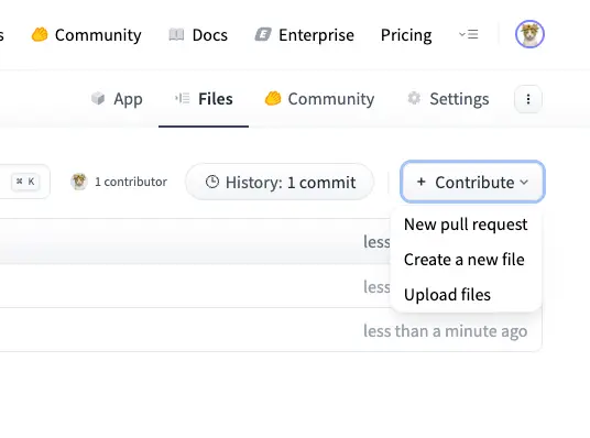 adding a file in Hugging Face space