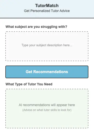 tutor match screenshot