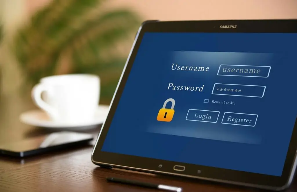 user authentication login screen